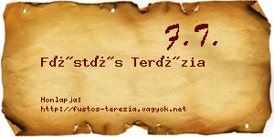 Füstös Terézia névjegykártya