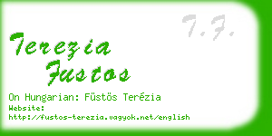terezia fustos business card