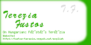 terezia fustos business card